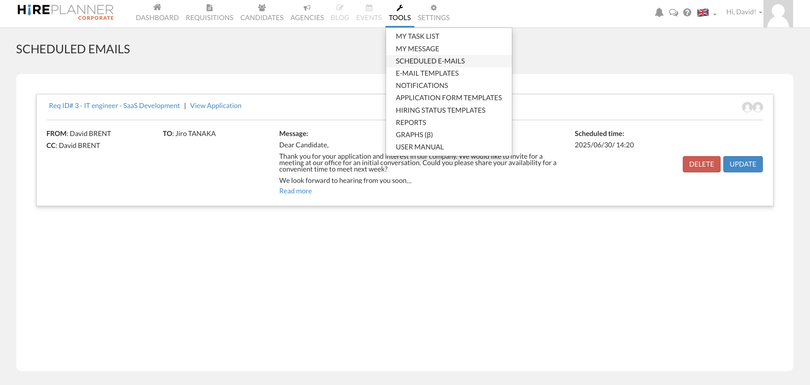 View, Edite or Delete Schedule Messages